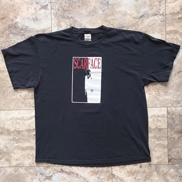 Vintage Scarface Al Pacino Delta Pro T Shirt Sz XL Black Officially Licensed